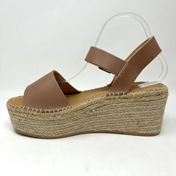 Soludos Tan Leather Slingback Platform Minorca Espadrille Sandals Size 10 - Picture 9 of 14